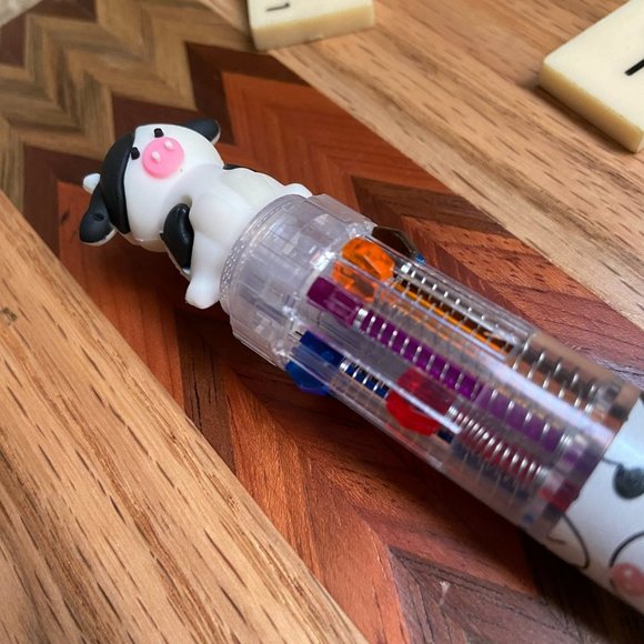 Cute Baby Cow 10 Color Ballpoint Pen - Picture 2 of 5